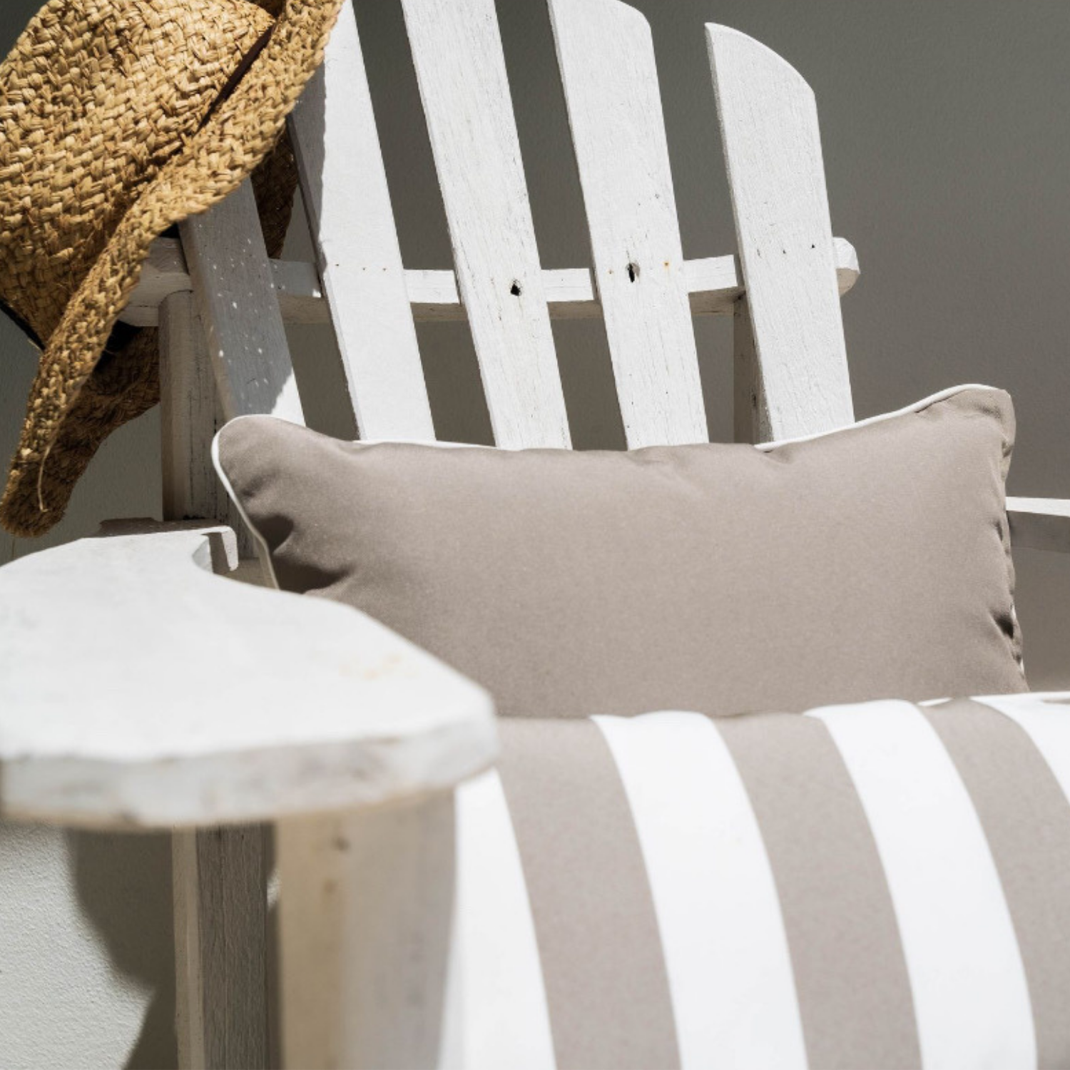 outdoor oeko-tex striped coastal cushions