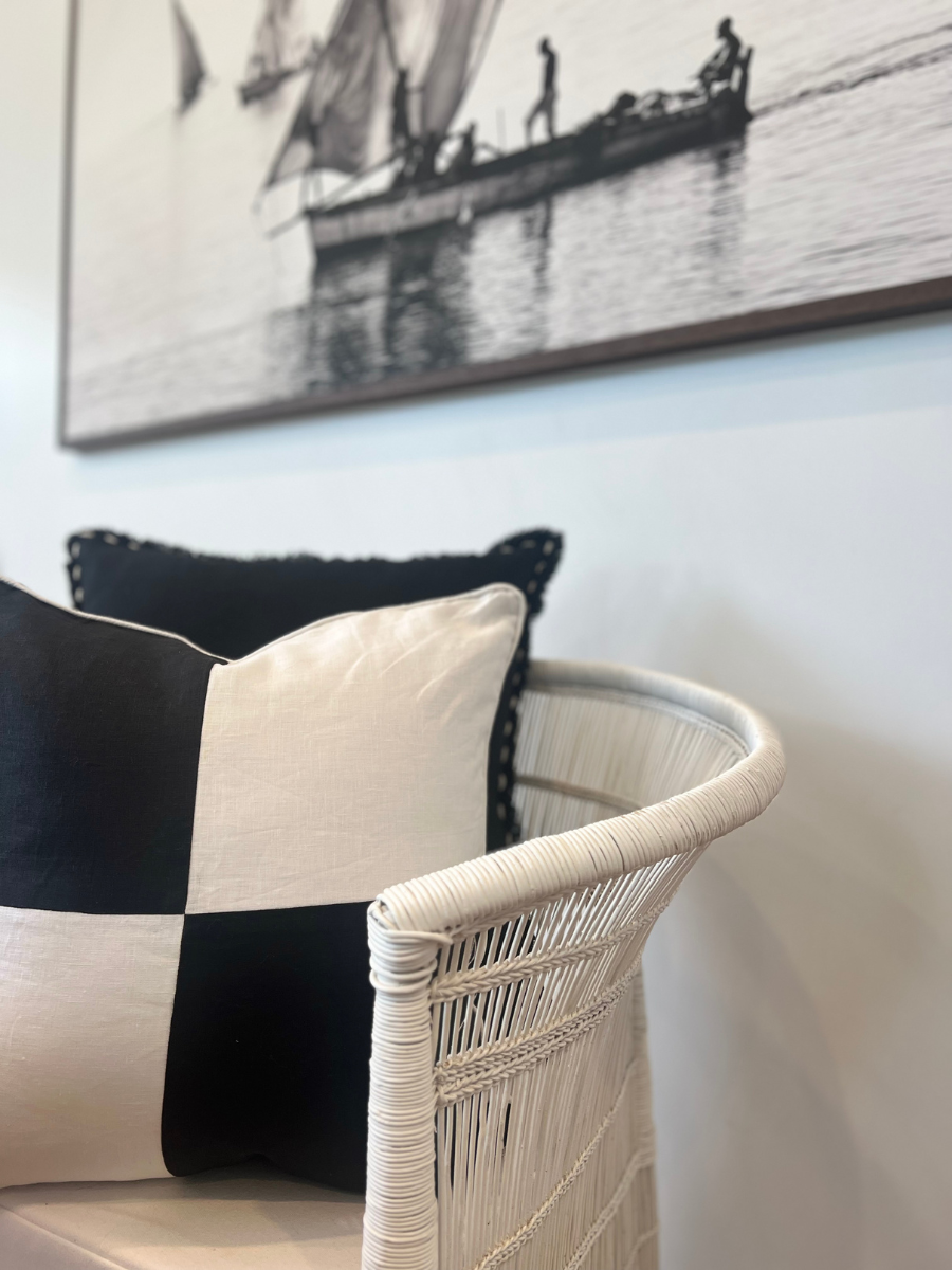 Quattro Luxe Linen cover - Black & White