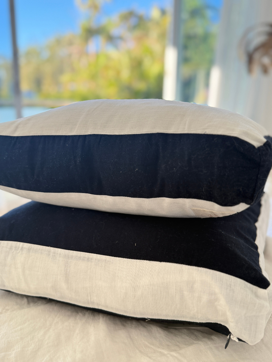 Azure Coast - White on Navy - New!