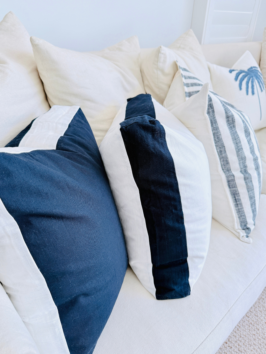 Azure Coast - White on Navy - New!