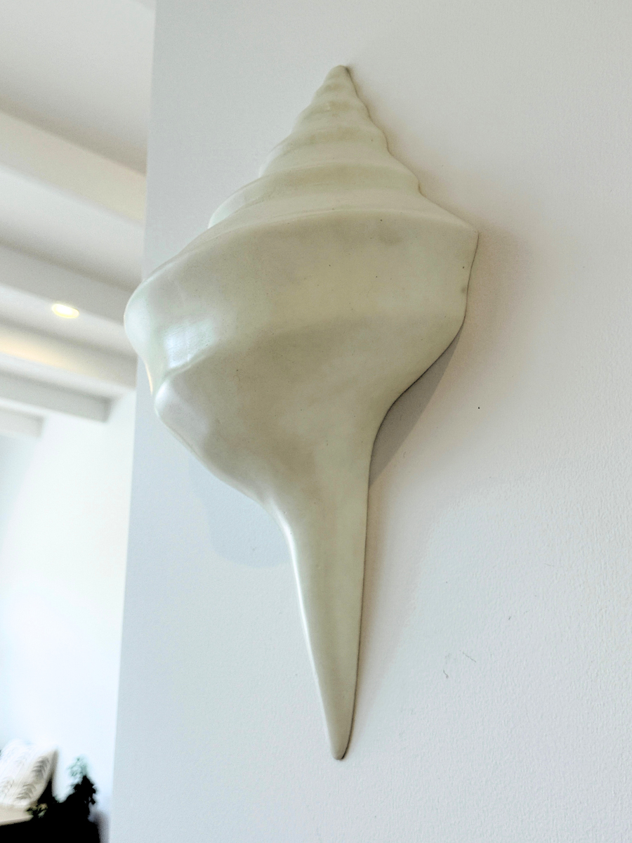 Conch Shell Wall Decor/Light - White - New!