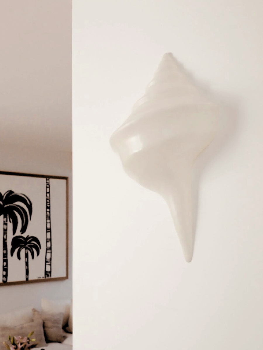 Conch Shell Wall Decor/Light - White - New!