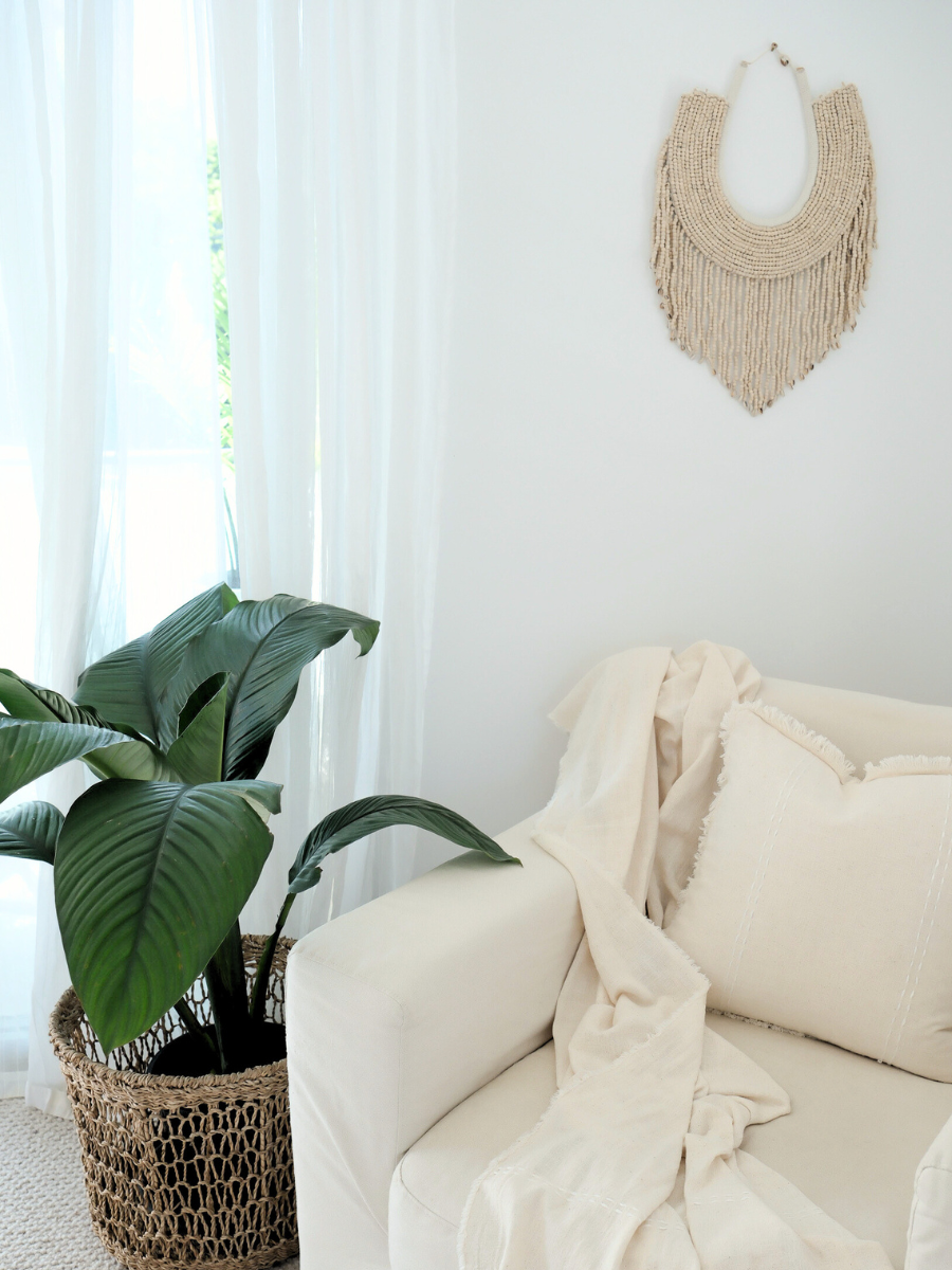 Beaded Wall Hanging - Ivory