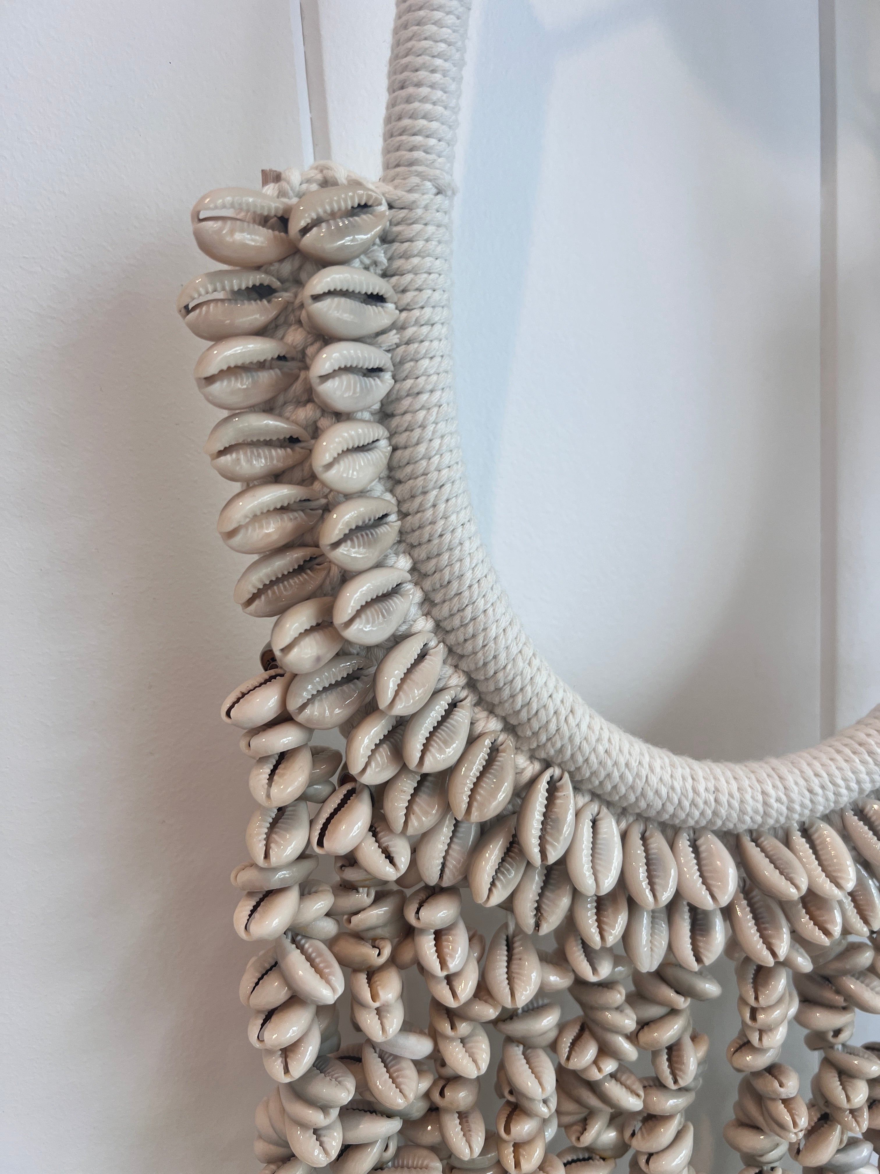 Palm Love Cushion and Cowrie Wall Art Set