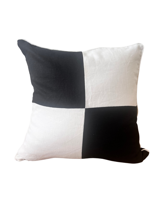 "Quattro" Luxe Linen cover - Black & White - NEW!