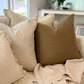 Antibes cushion and throw set - Tan and Ivory
