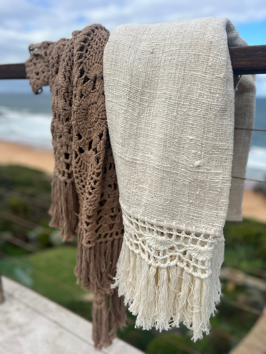 Cotton Throw With Crochet Edging - Pre-Order!
