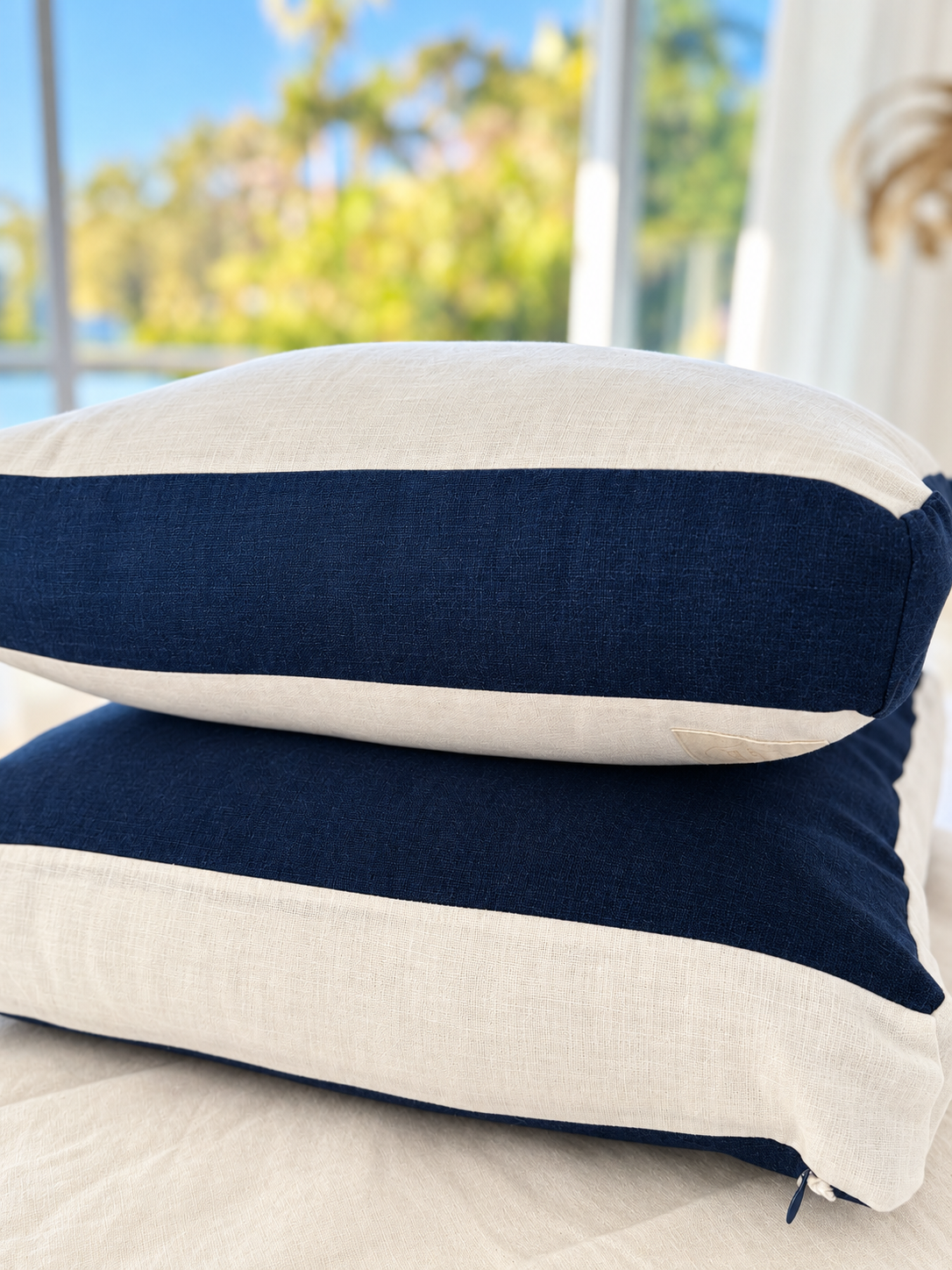 Azure Coast - White on Navy
