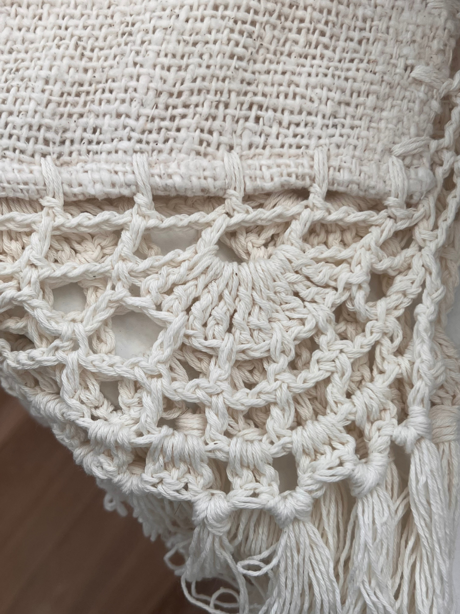 Cotton Throw With Crochet Edging - Pre-Order!