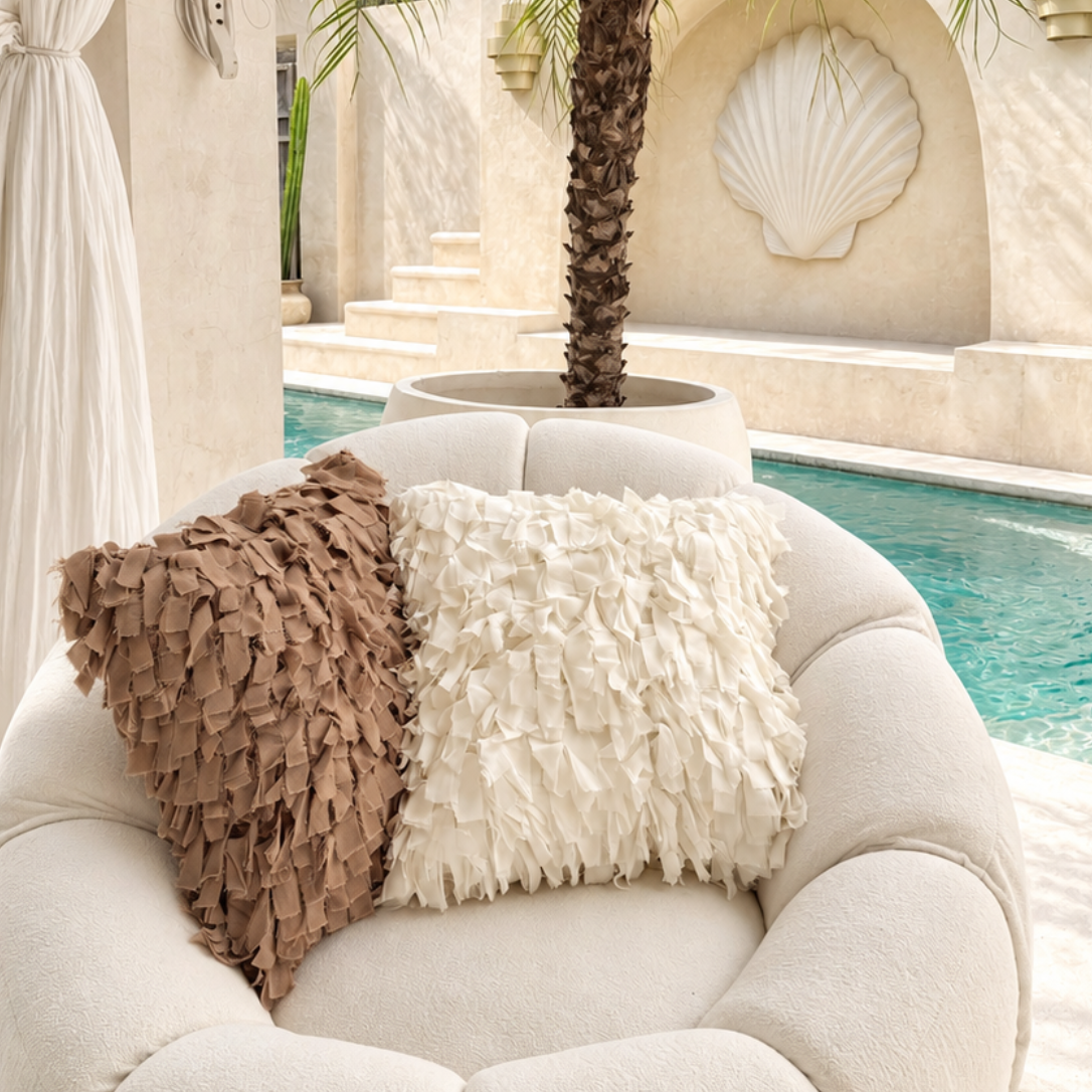 Marella Cushion Set - Ivory and Mocha