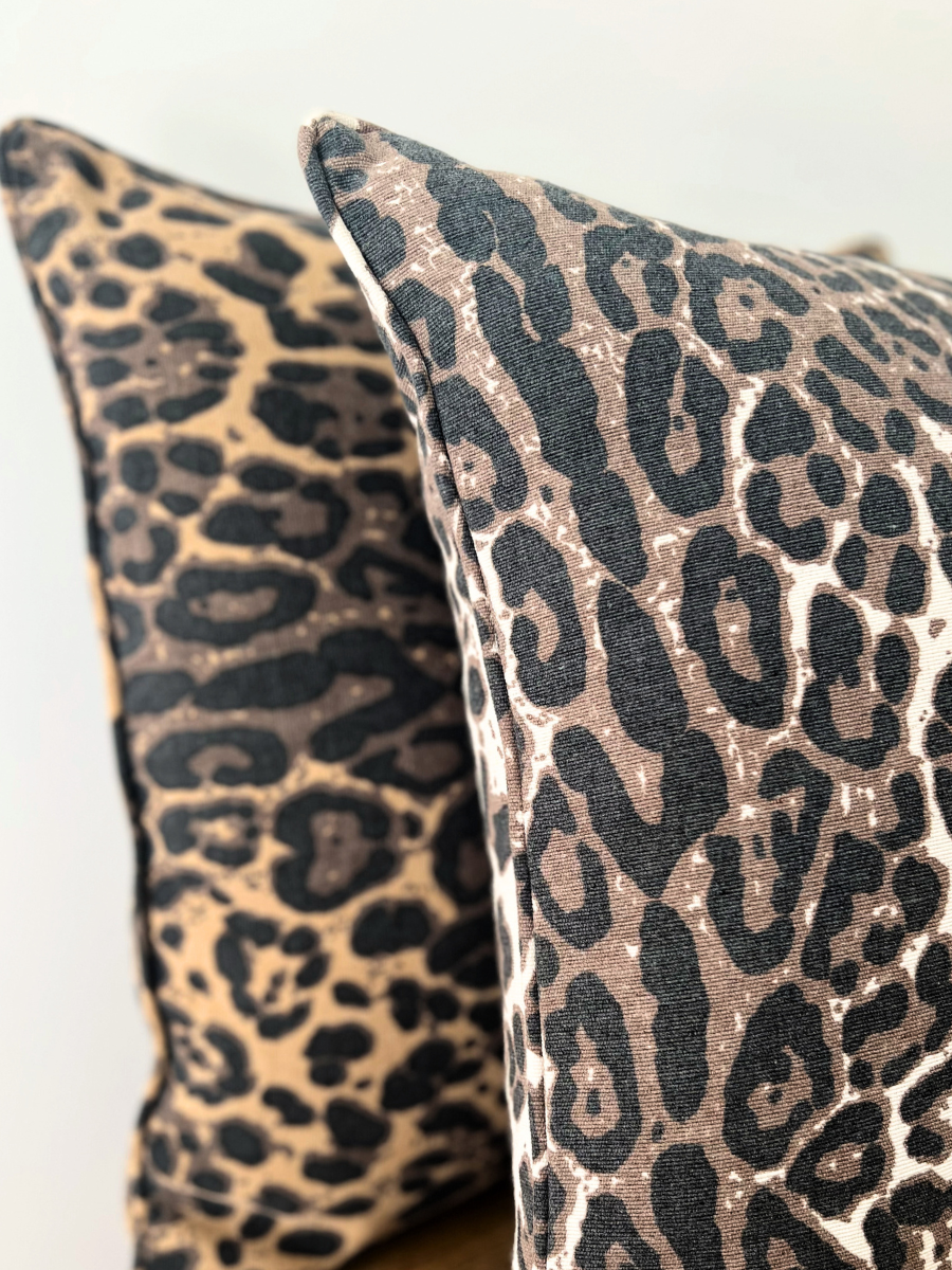 Big Cat Brown cushion cover
