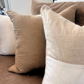 Quattro luxe linen cover - Honey & White