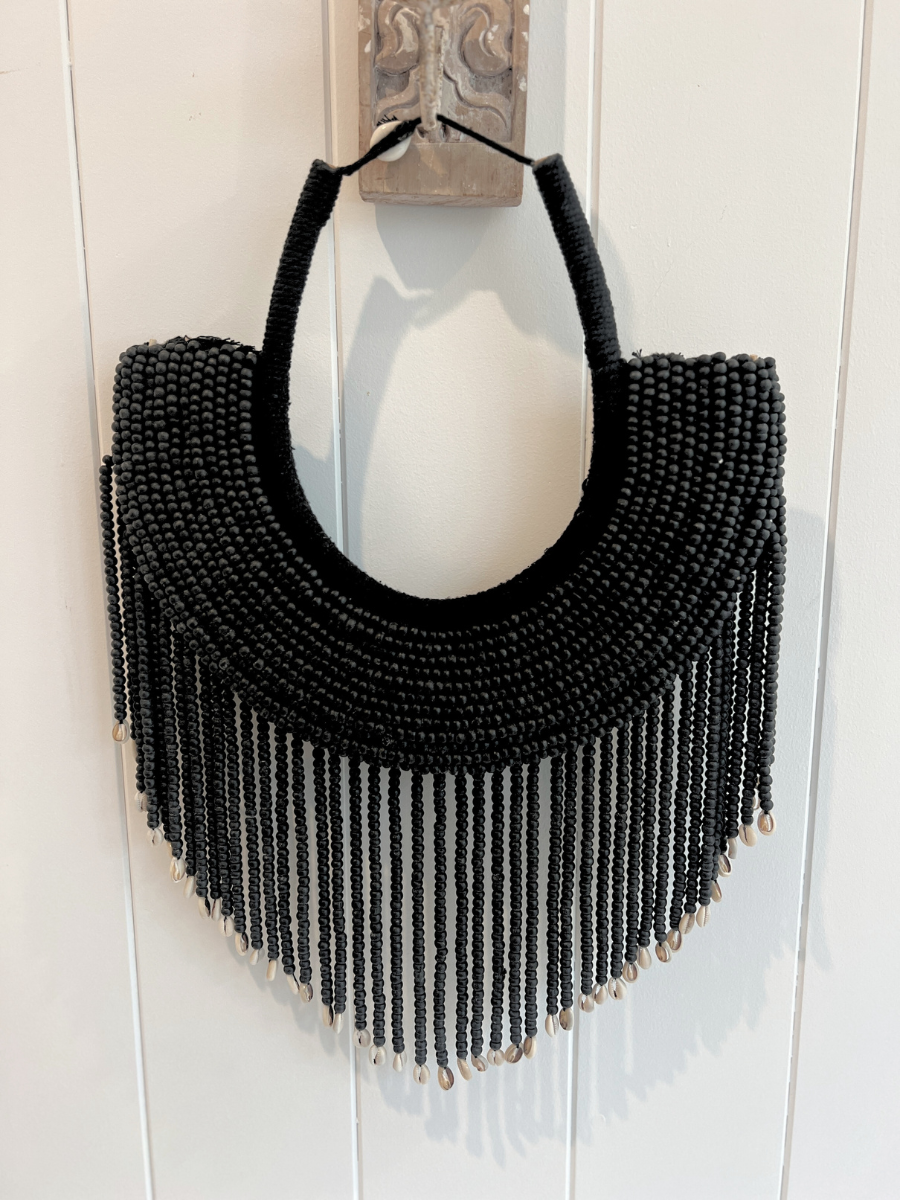 Beaded Wall Hanging - Black - New!