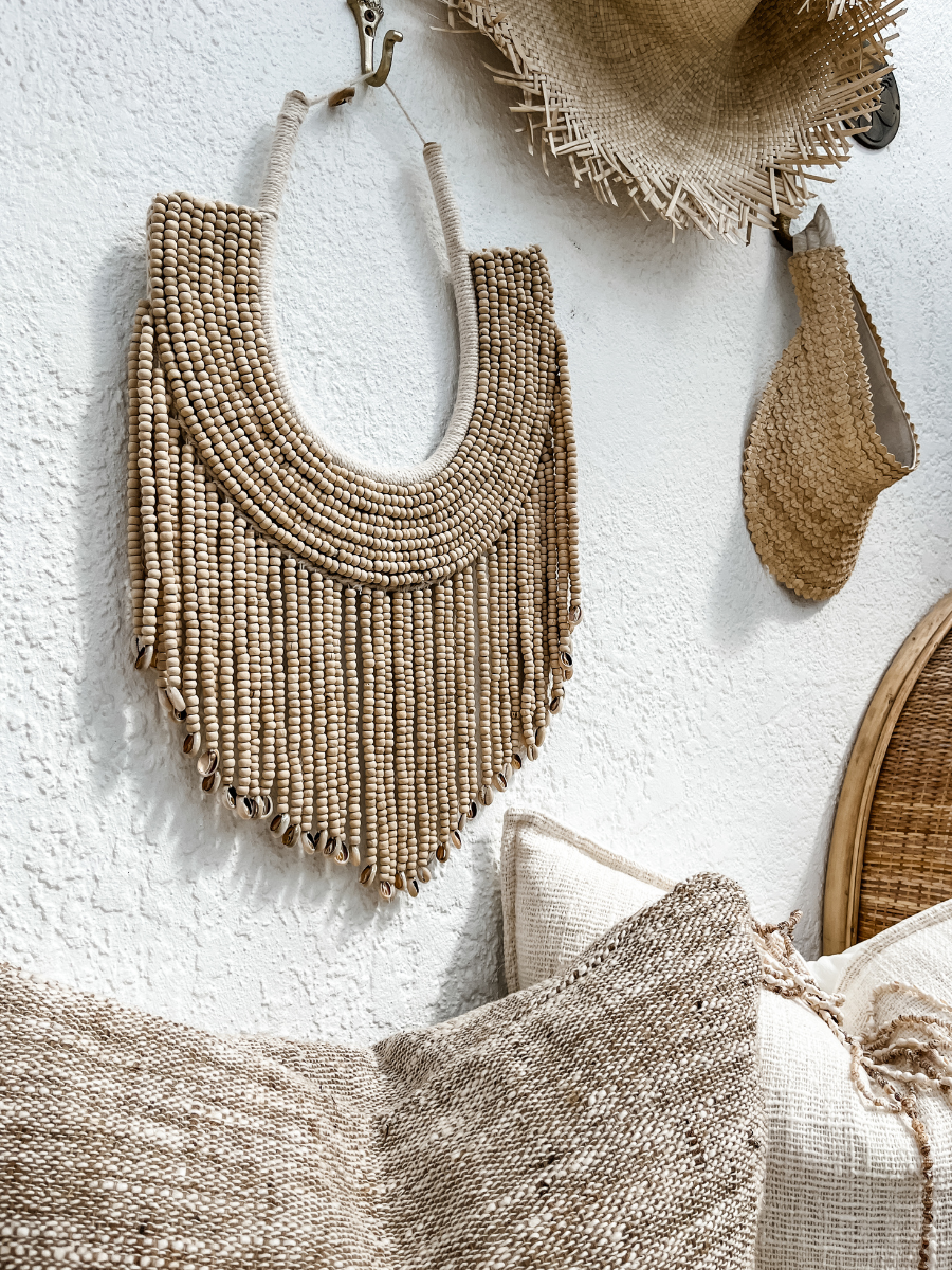 Beaded Wall Hanging - Ivory - New!