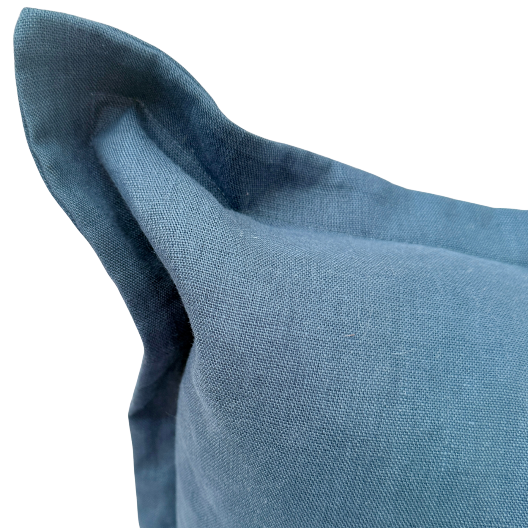 Close-up of a blue fabric cushion