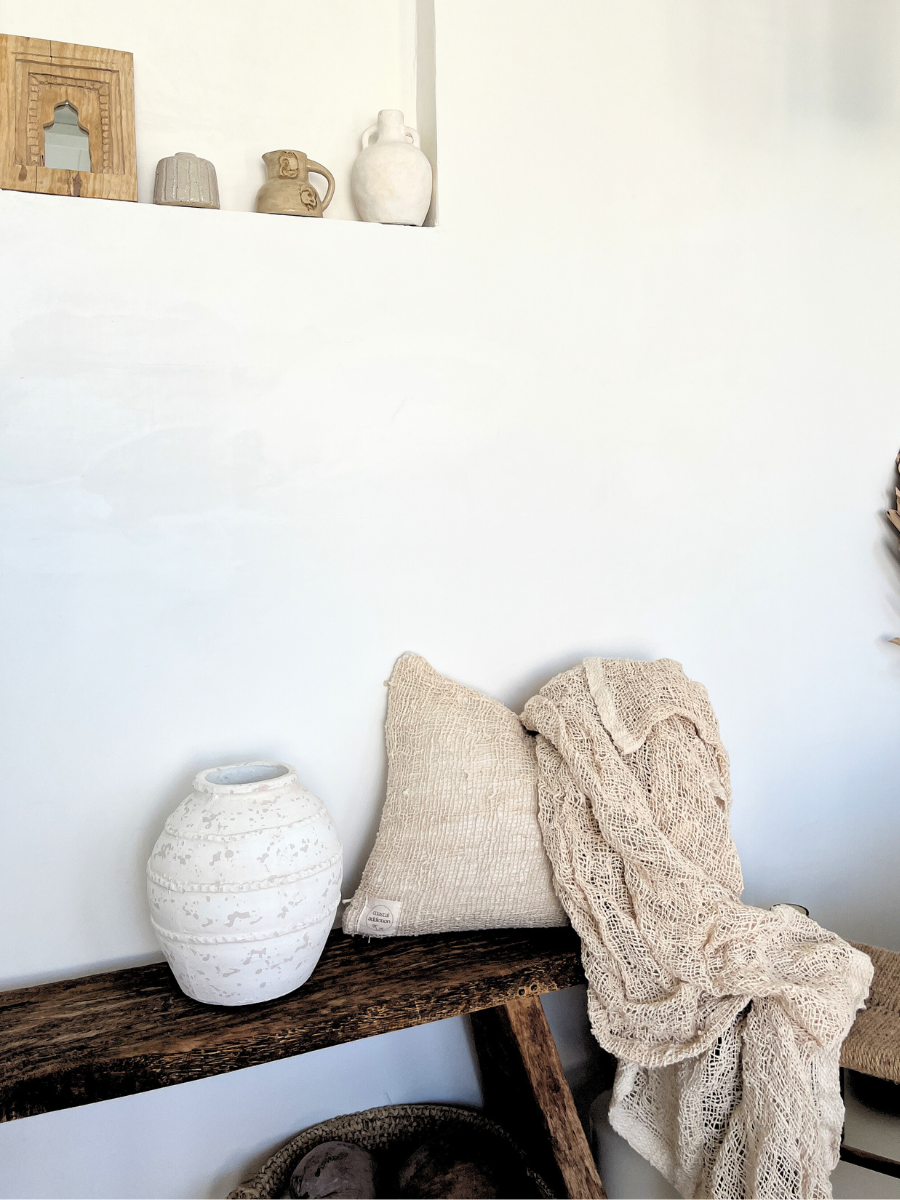 Coastal Natural Woven Cushion & Throw Set - New!