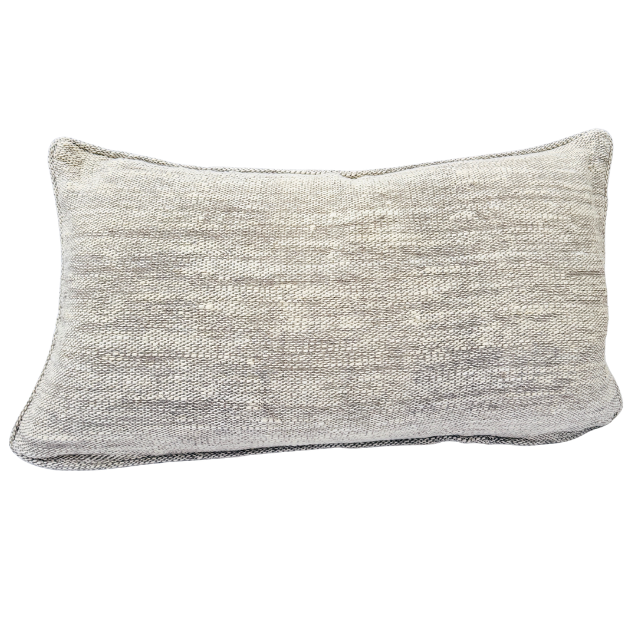 Gray textured cushion.