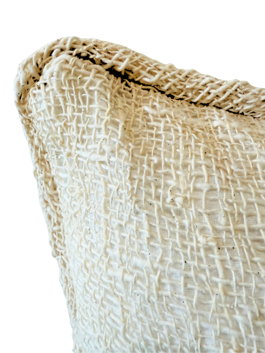 Coastal Natural Woven Cotton cushion cover