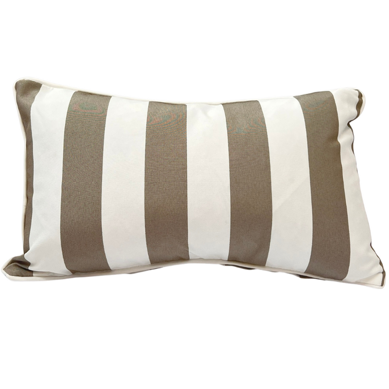 Striped cushion.