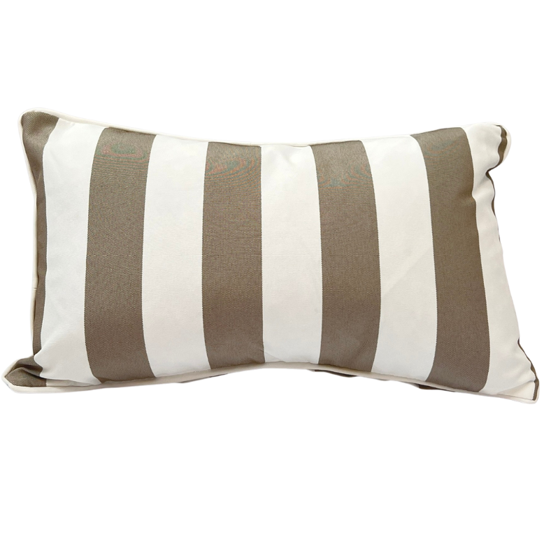 Striped cushion.