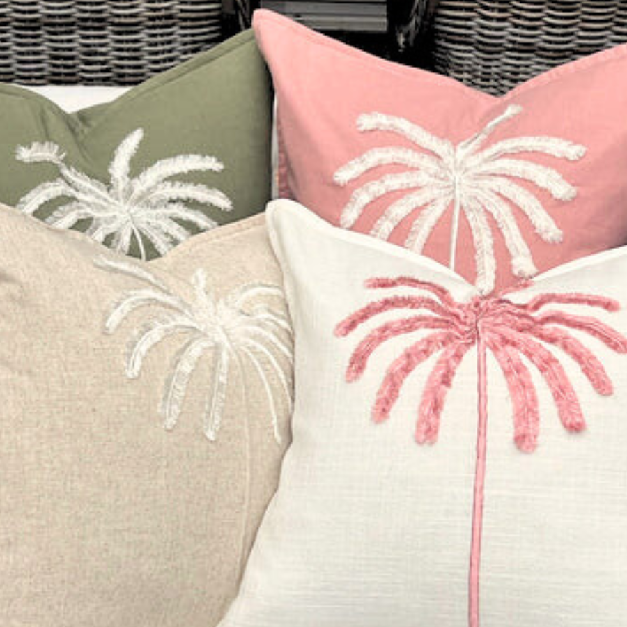 Palm tree designed cushions. 