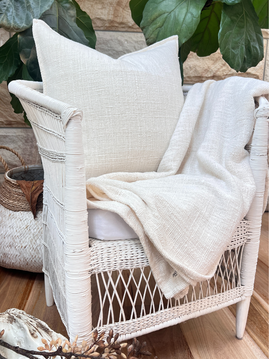 Serenity soft cotton cushion and throw set - New!