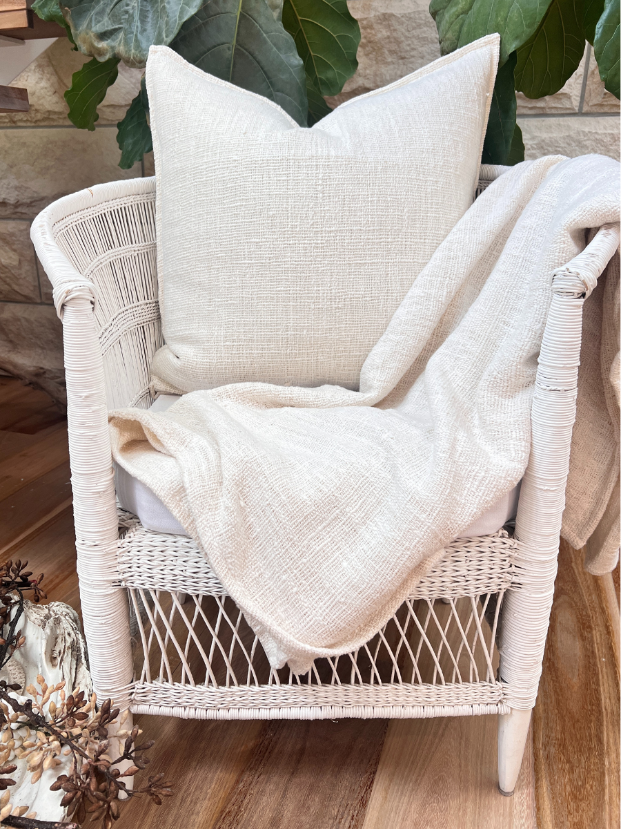 Serenity soft cotton cushion and throw set - New!