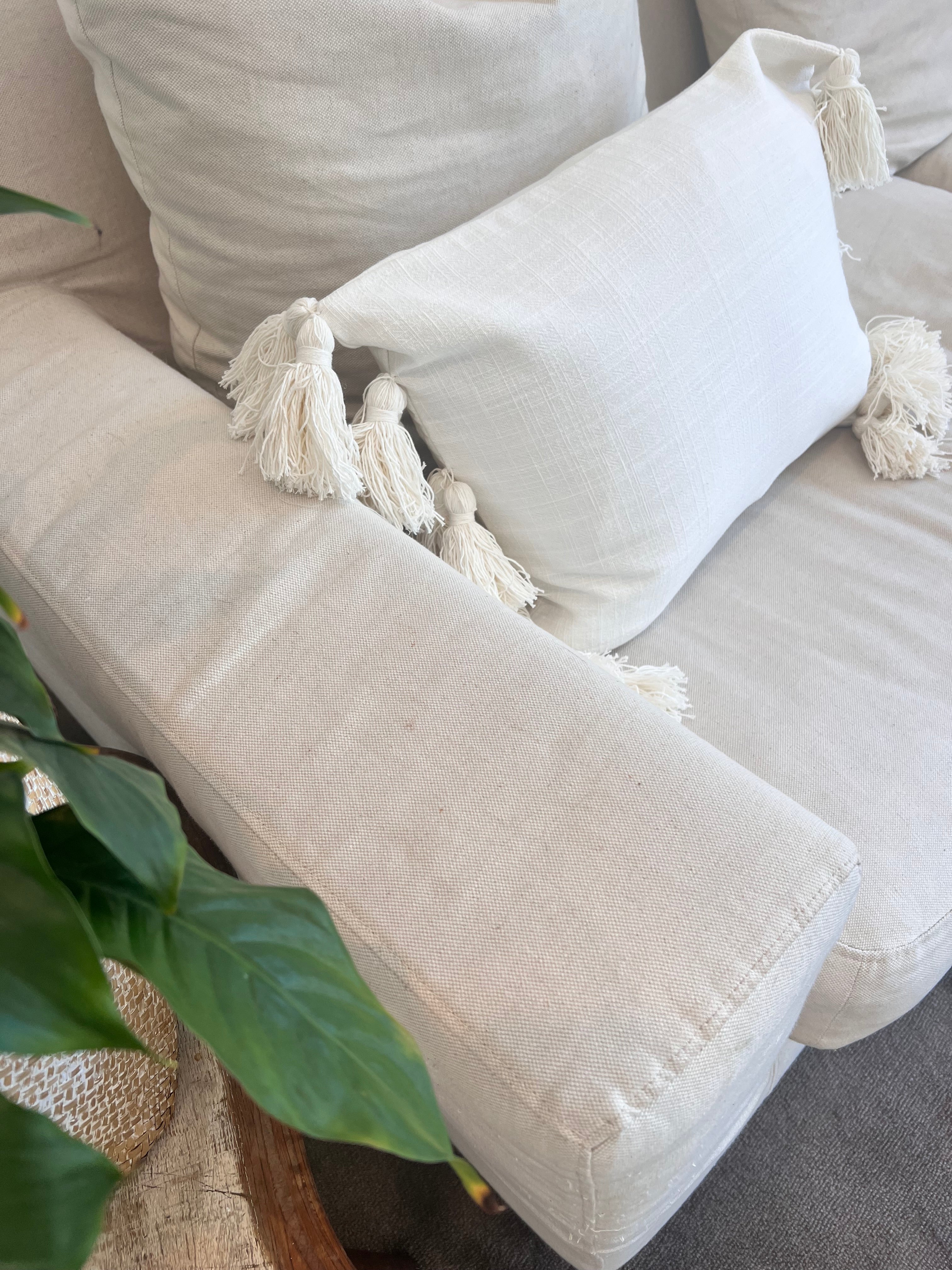 Soft tassel cushion