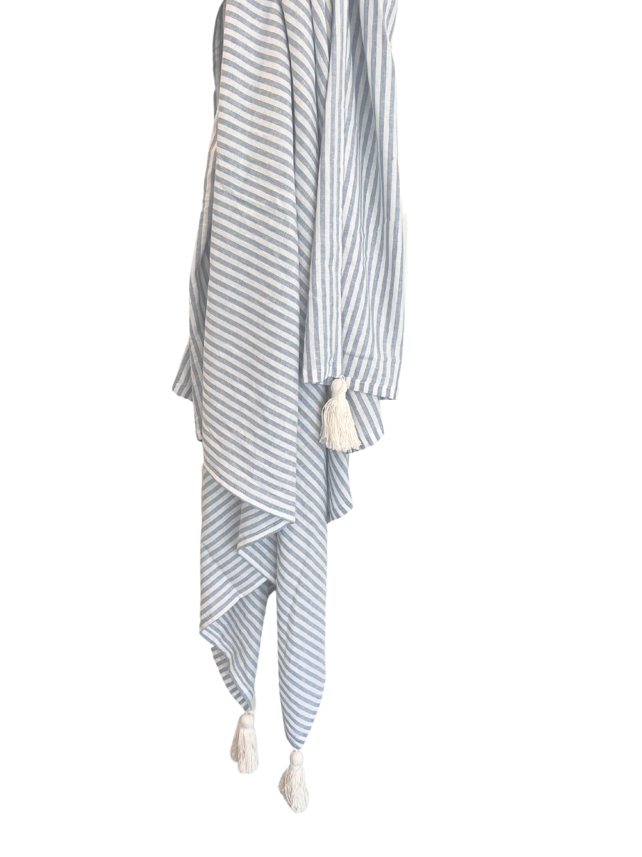 Antibes lightweight throw - Denim Blue