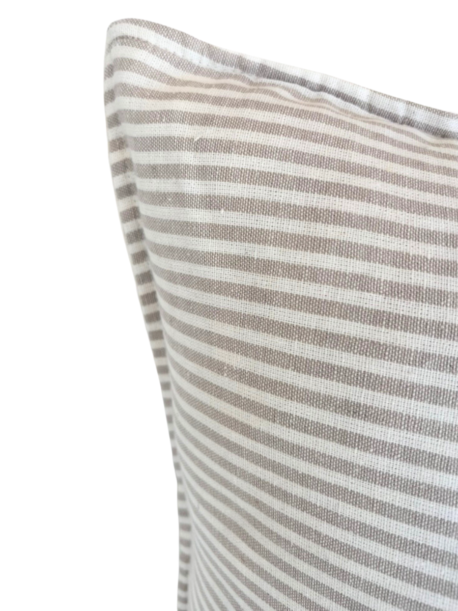 Antibes cushion cover - Taupe and Ivory