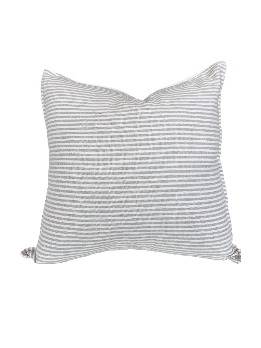 Antibes cushion cover - Taupe and Ivory