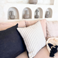 Noir Fine Stripe Cushion Rectangle - New!