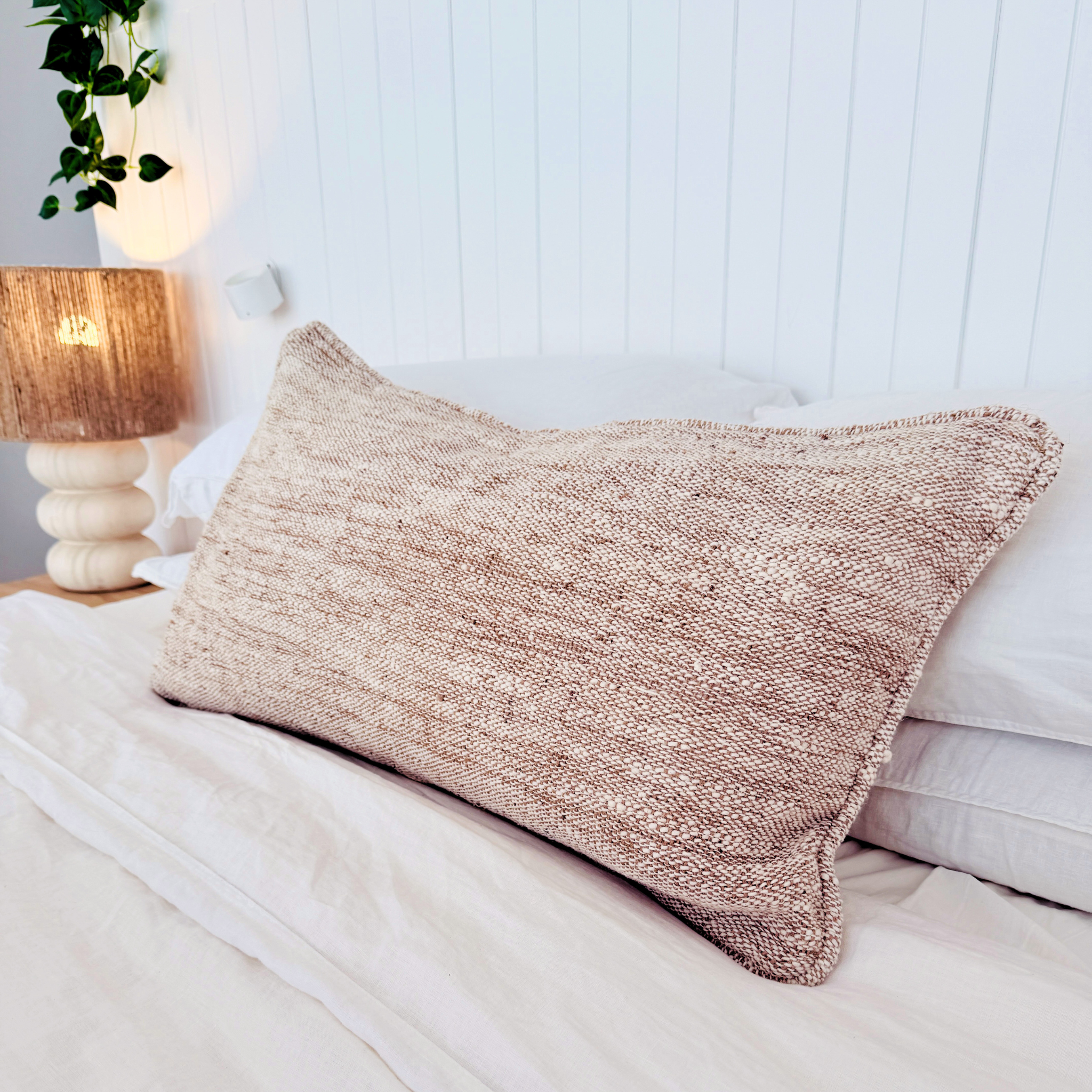 Handwoven Oatmeal Cushion Set