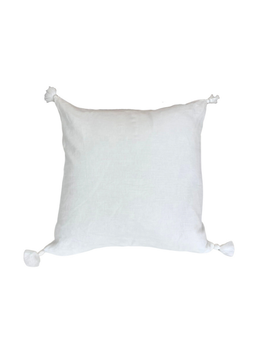 Linen Tassels cushion cover - Ivory