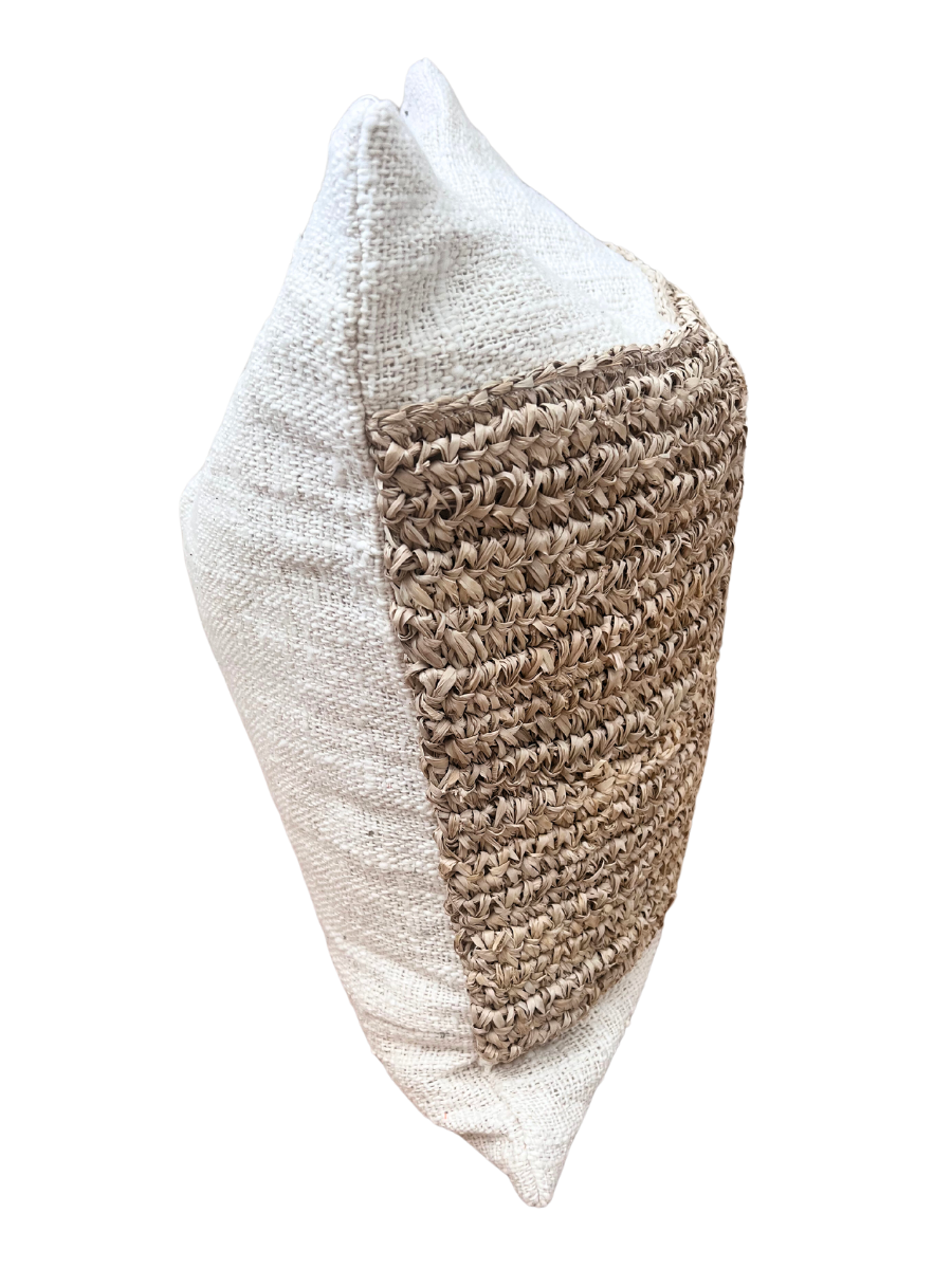 Sunset raffia cushion cover