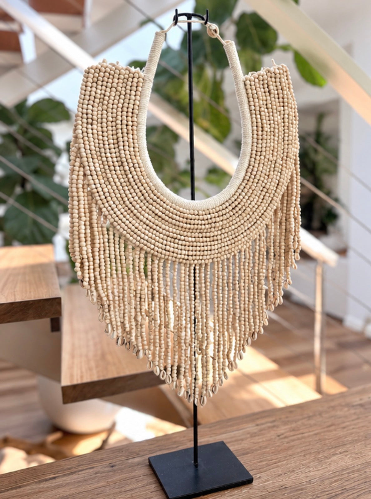 Beaded Wall Hanging - Ivory