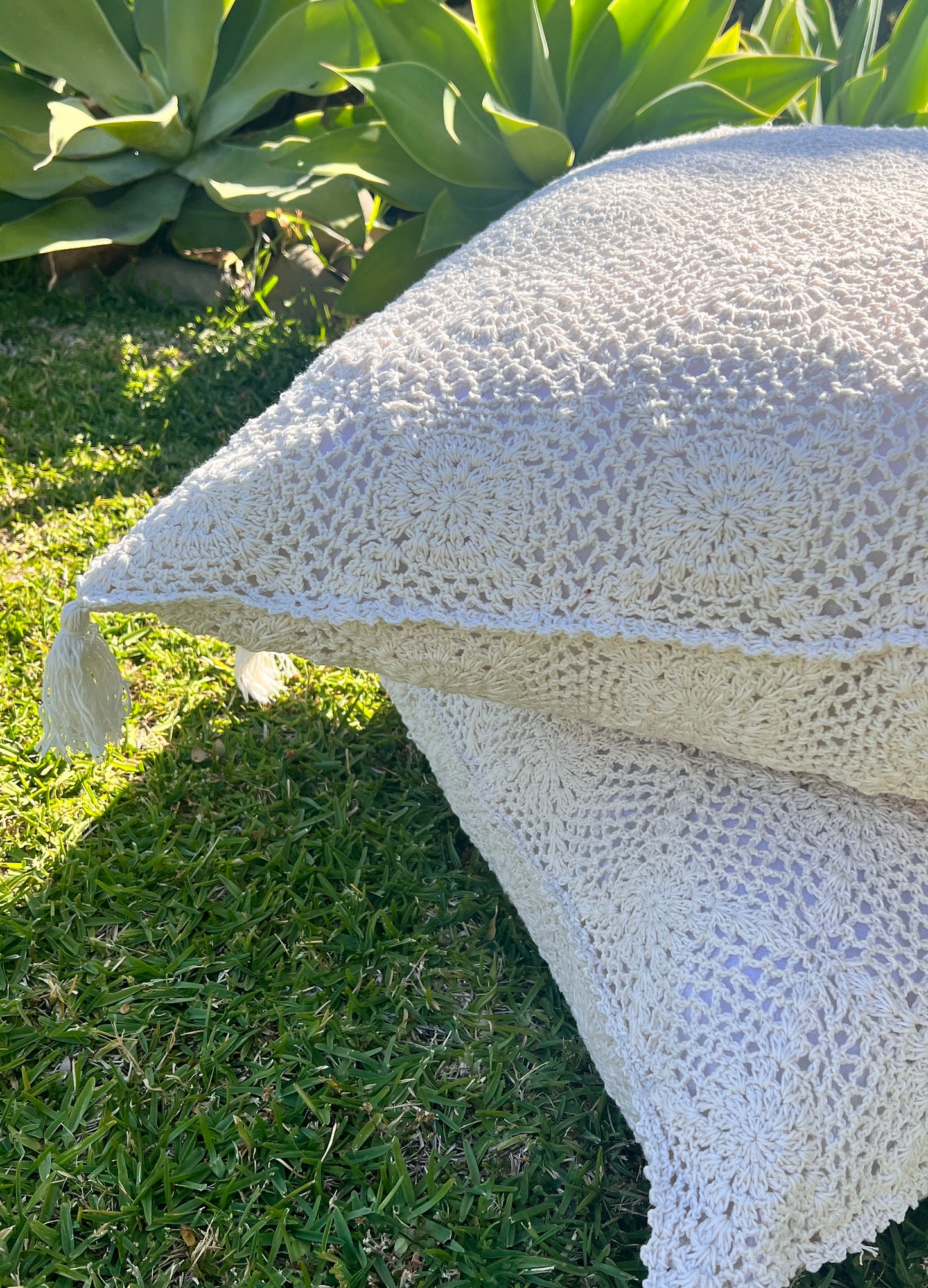 Crochet Floor Pillow (includes insert)