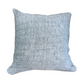 Ocean blue square linen cushion
