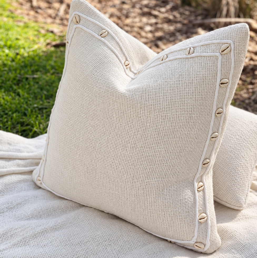 Shell Cushion and Throw Set
