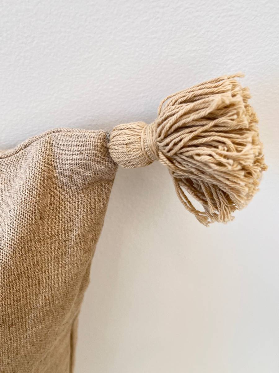 Linen Tassels cushion cover - Ecru - Restock!
